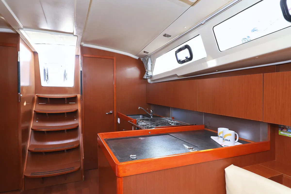 Galley of Dream Course, a Beneteau Oceanis 41.1 sailboat at Vodice, Croatia