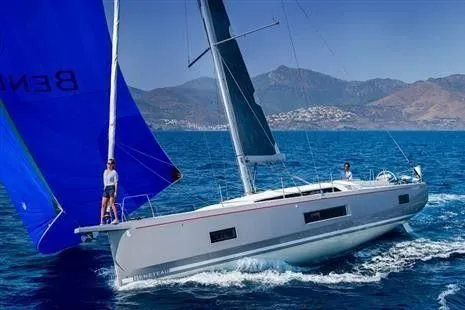 Exterior view of Thetis, a Beneteau Oceanis 46.1 sailboat at Marmaris, Turkey