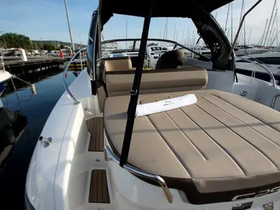 Vjeko, a Bavaria S29 motorboat at Punat, Croatia