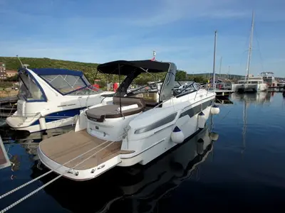 Vjeko, a Bavaria S29 motorboat at Punat, Croatia