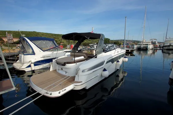 Vjeko, a Bavaria S29 motorboat at Punat, Croatia
