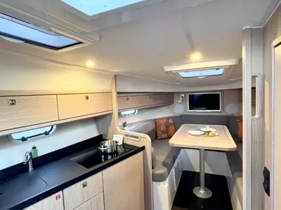 Galley of Vjeko, a Bavaria S29 motorboat at Punat, Croatia