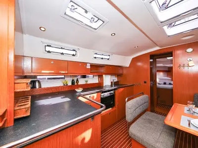 Galley of Aries, a Bavaria Cruiser 45 sailboat at Volos Municipality, Greece