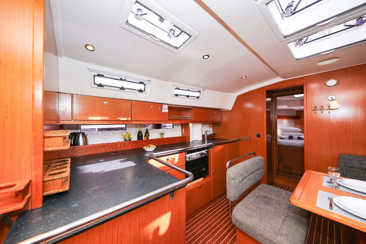 Galley of Aries, a Bavaria Cruiser 45 sailboat at Volos Municipality, Greece
