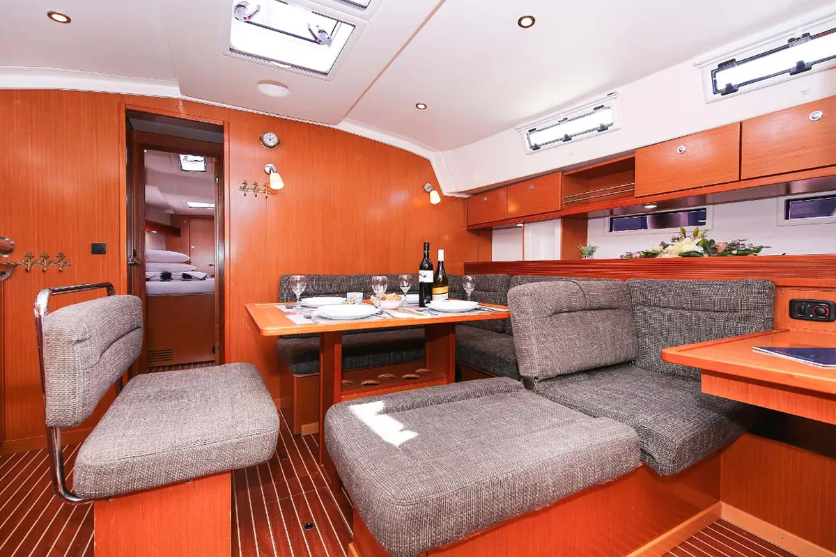 Salon of Aries, a Bavaria Cruiser 45 sailboat at Volos Municipality, Greece