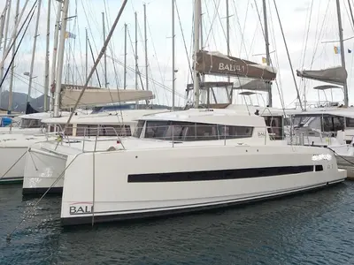 Alchimia, a Bali 4.1 catamaran at Riposto, Italy