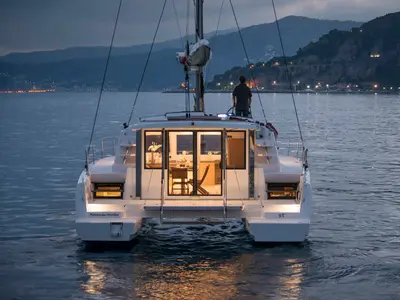 Alchimia, a Bali 4.1 catamaran at Riposto, Italy
