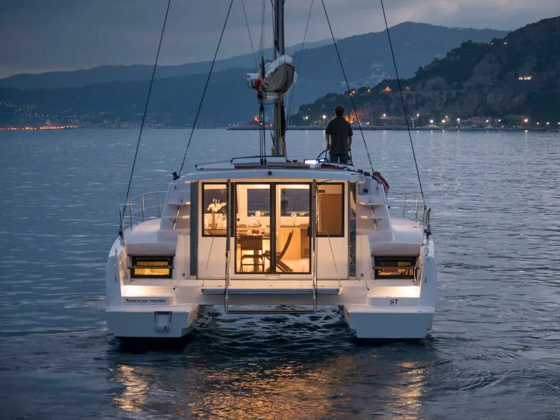 Alchimia, a Bali 4.1 catamaran at Riposto, Italy