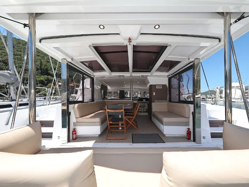 Alchimia, a Bali 4.1 catamaran at Riposto, Italy