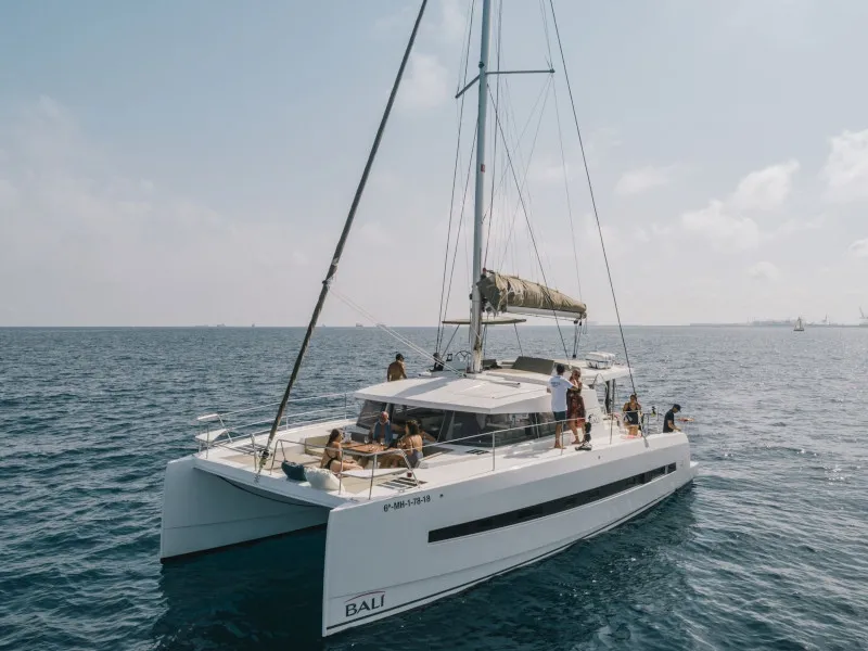 Alchimia, a Bali 4.1 catamaran at Riposto, Italy