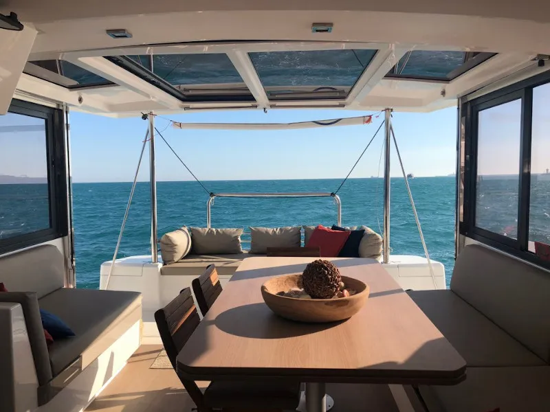 Alchimia, a Bali 4.1 catamaran at Riposto, Italy
