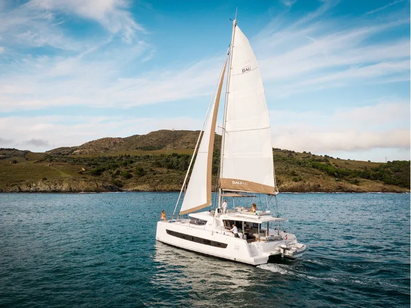 Alchimia, a Bali 4.1 catamaran at Riposto, Italy