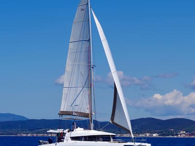 Alchimia, a Bali 4.1 catamaran at Riposto, Italy