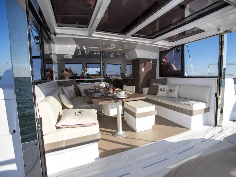 Alchimia, a Bali 4.1 catamaran at Riposto, Italy