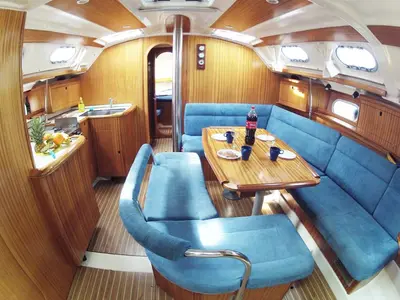 Galley of Luna V, a Dufour Gib Sea 43 sailboat at Split, Croatia