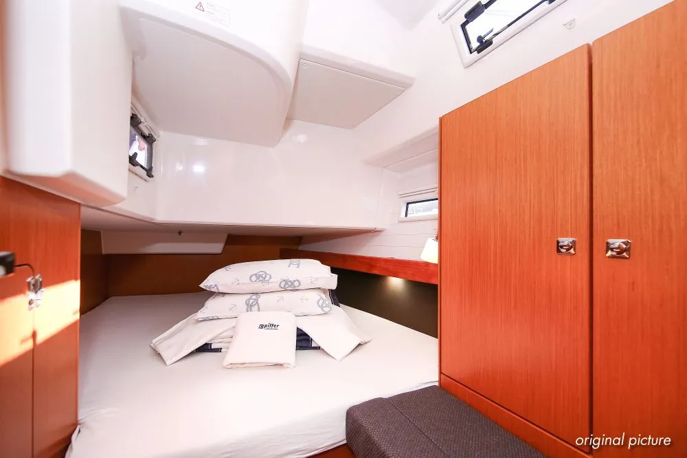 Cabin on Neo Star III (16), a Bavaria Cruiser 41S sailboat at Murter, Croatia