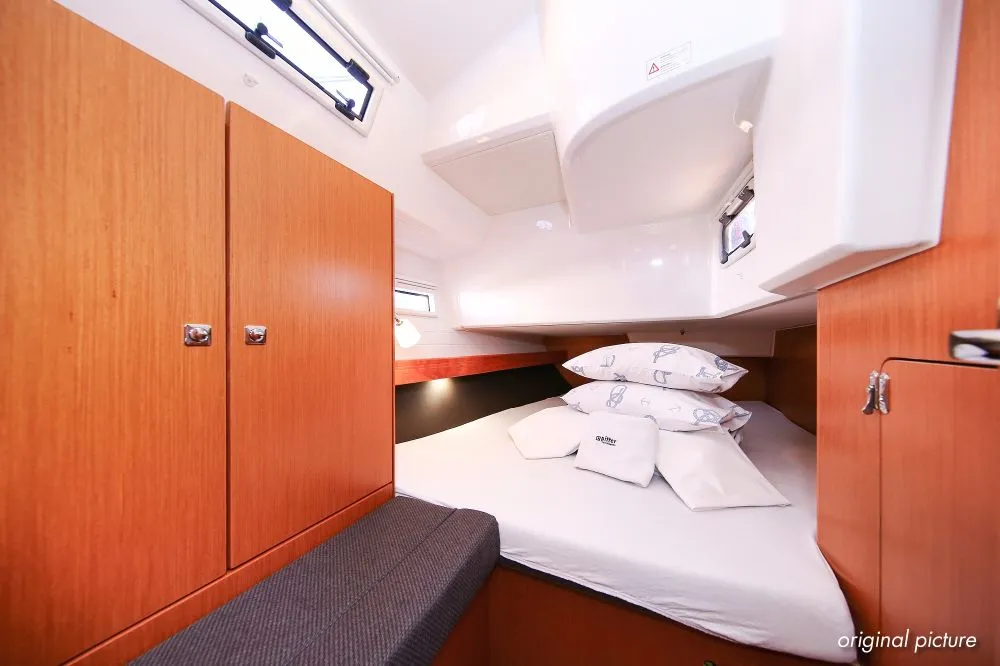 Cabin on Neo Star III (16), a Bavaria Cruiser 41S sailboat at Murter, Croatia