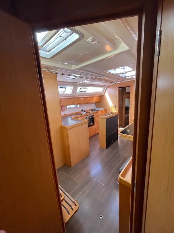 Galley of Rozerina, a Bavaria Cruiser 46 sailboat at Athens, Greece