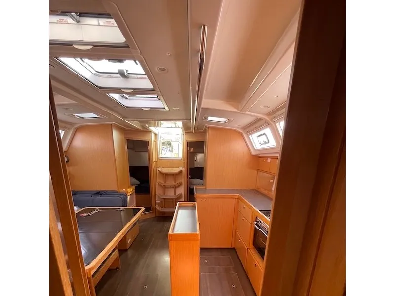 Salon of Rozerina, a Bavaria Cruiser 46 sailboat at Athens, Greece