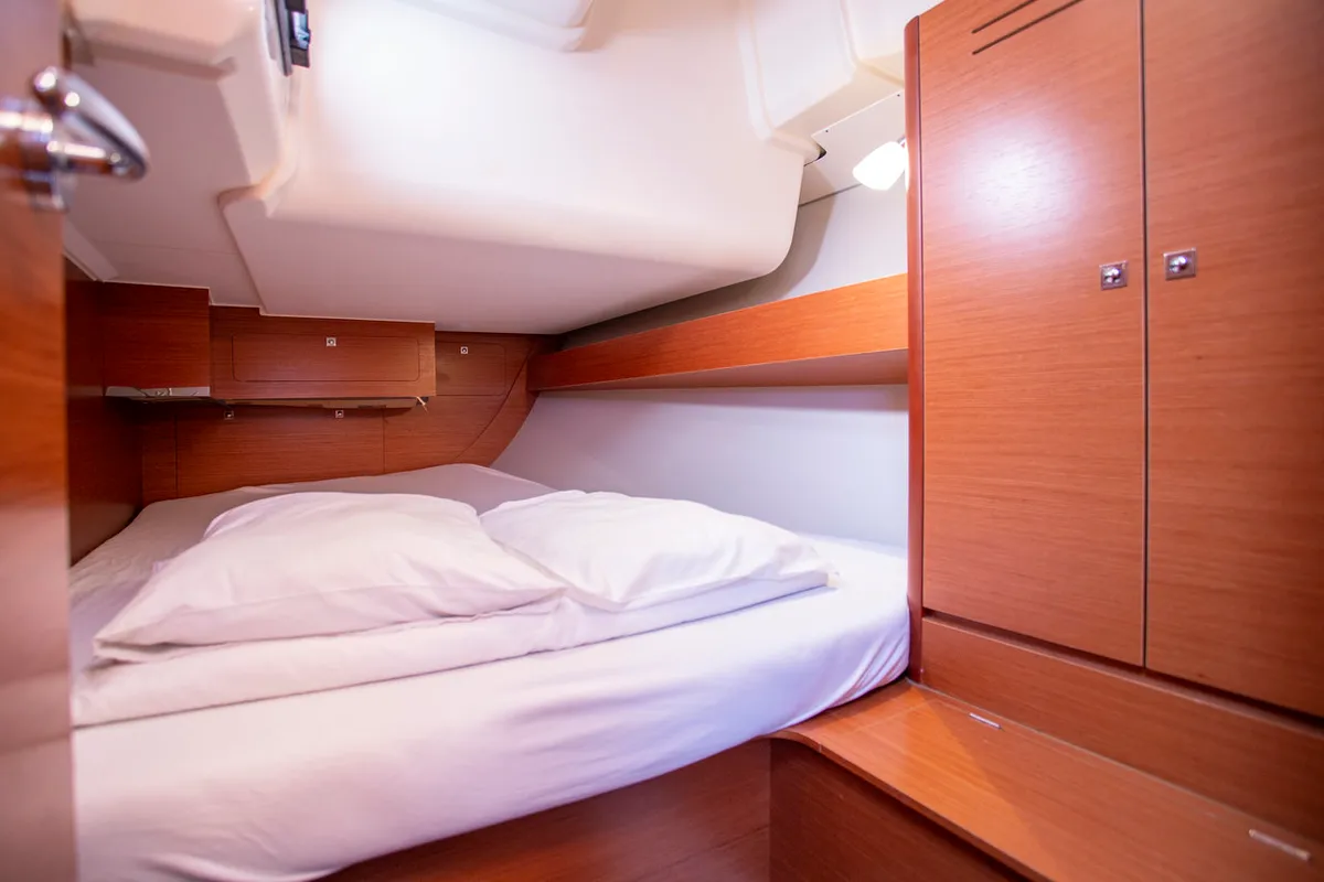 Cabin on Niké, a Dufour 382 GL sailboat at Grad Pula, Croatia