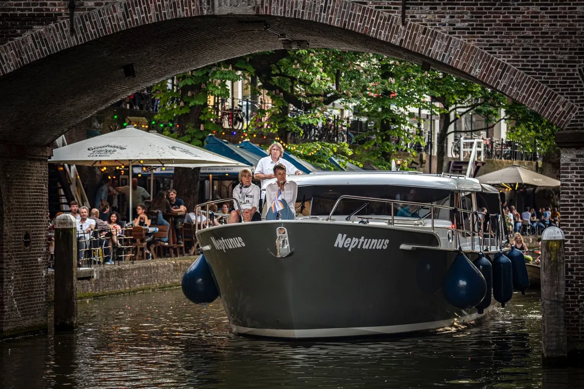 Exterior view of Neptunus, a Gulet Brandsma Luna 40 motorboat at Heukelum, Netherlands