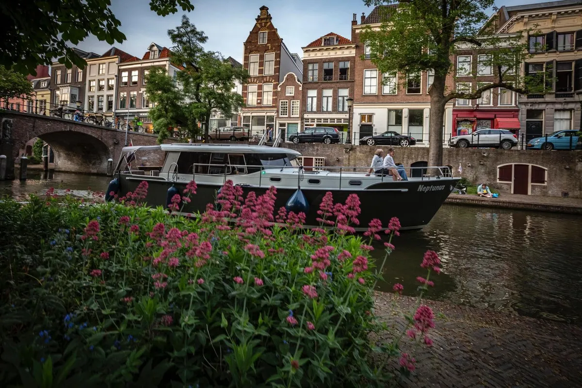 Exterior view of Neptunus, a Gulet Brandsma Luna 40 motorboat at Heukelum, Netherlands