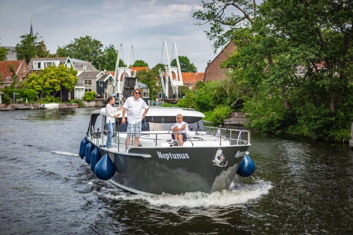 Exterior view of Neptunus, a Gulet Brandsma Luna 40 motorboat at Heukelum, Netherlands