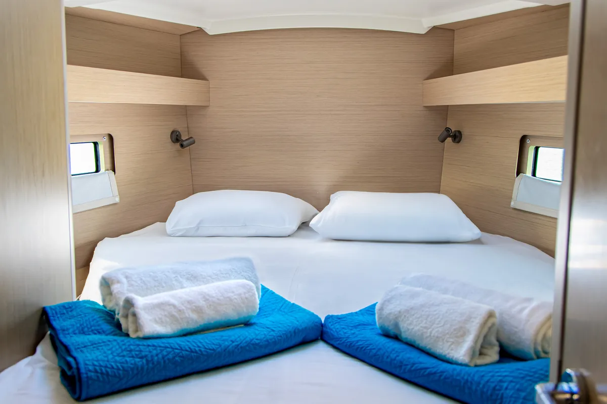 Cabin on Taylor, a Beneteau Oceanis 40.1 sailboat at Municipal Unit of Lefkada, Greece
