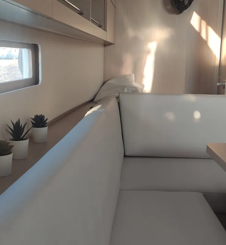 Salon of Taylor, a Beneteau Oceanis 40.1 sailboat at Municipal Unit of Lefkada, Greece
