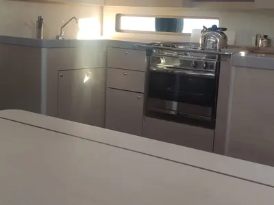 Galley of Taylor, a Beneteau Oceanis 40.1 sailboat at Municipal Unit of Lefkada, Greece