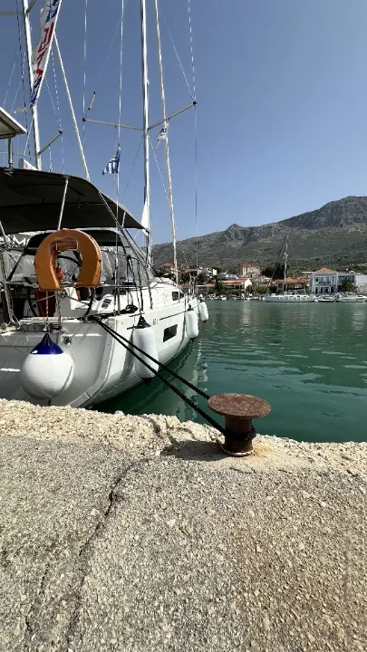 Exterior view of Taylor, a Beneteau Oceanis 40.1 sailboat at Municipal Unit of Lefkada, Greece