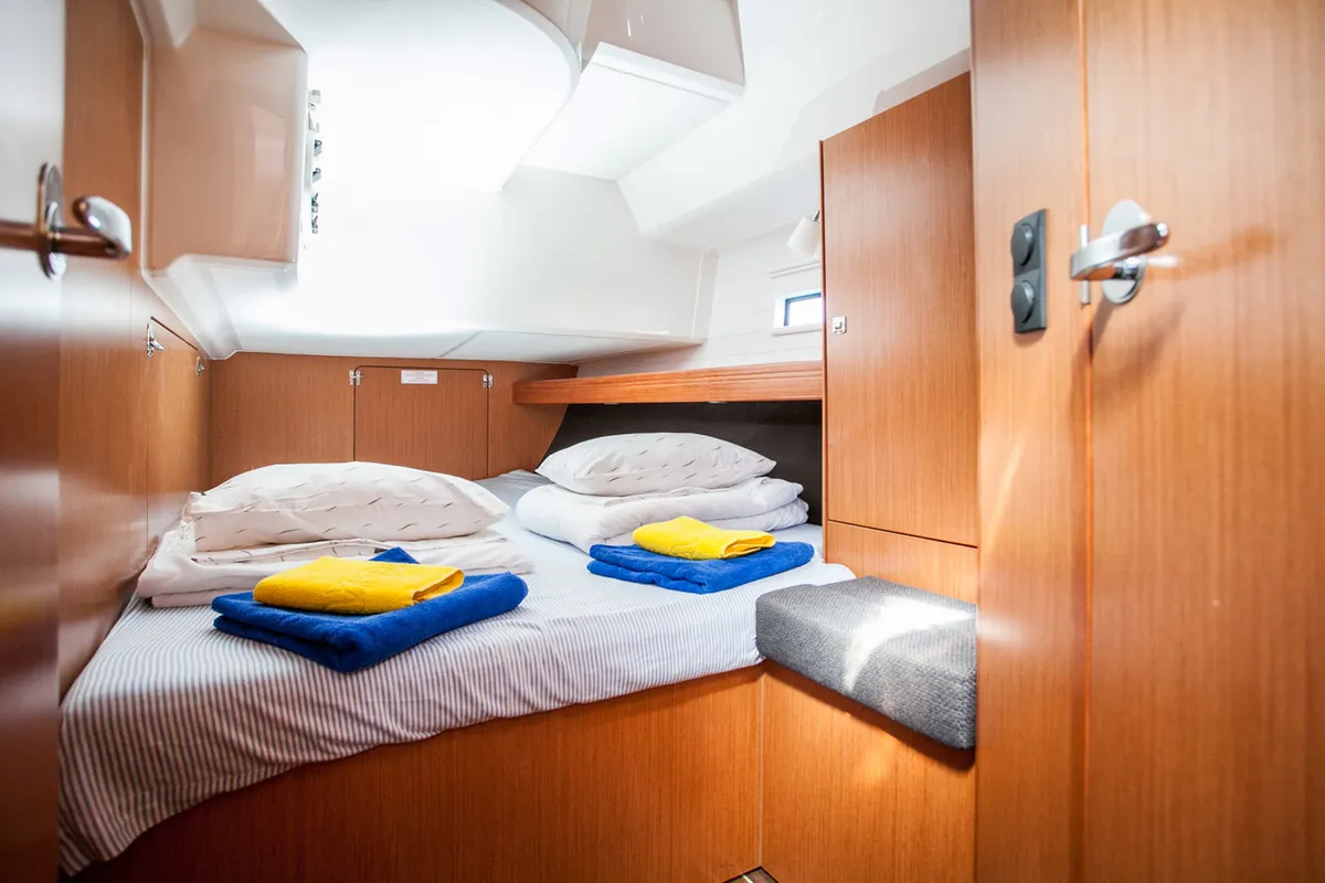 Cabin on Easy Point, a Bavaria Cruiser 46 sailboat at Split, Croatia