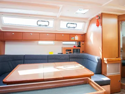 Salon of Easy Point, a Bavaria Cruiser 46 sailboat at Split, Croatia