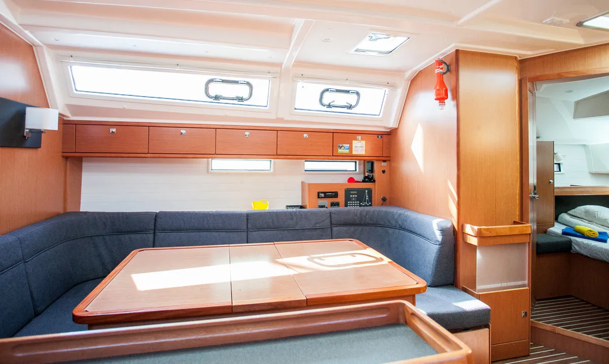 Salon of Easy Point, a Bavaria Cruiser 46 sailboat at Split, Croatia