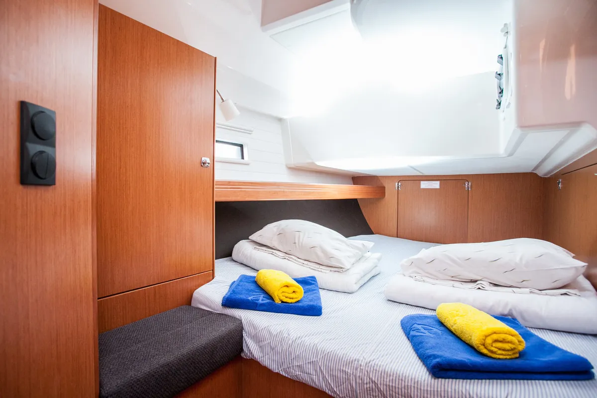Cabin on Easy Point, a Bavaria Cruiser 46 sailboat at Split, Croatia