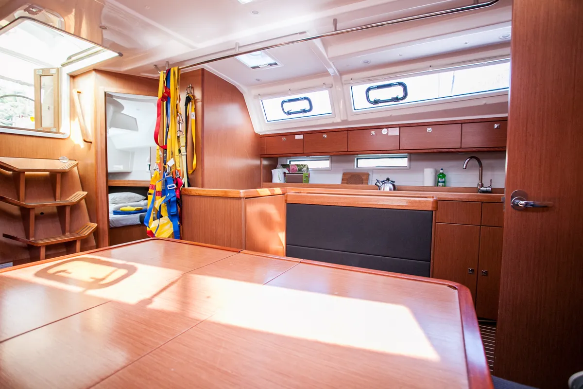 Salon of Easy Point, a Bavaria Cruiser 46 sailboat at Split, Croatia
