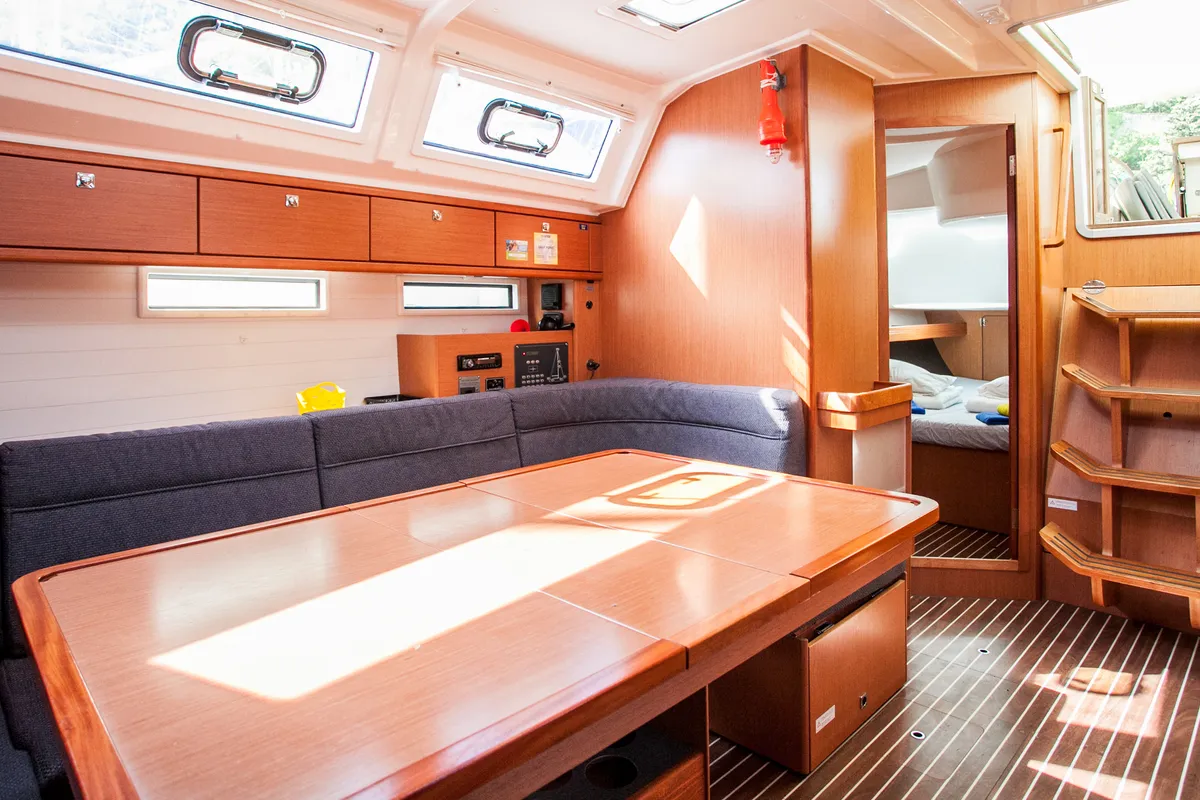 Salon of Easy Point, a Bavaria Cruiser 46 sailboat at Split, Croatia