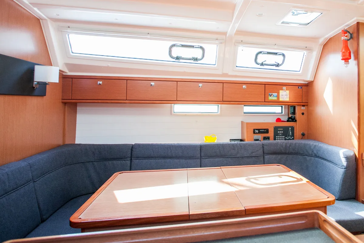 Salon of Easy Point, a Bavaria Cruiser 46 sailboat at Split, Croatia