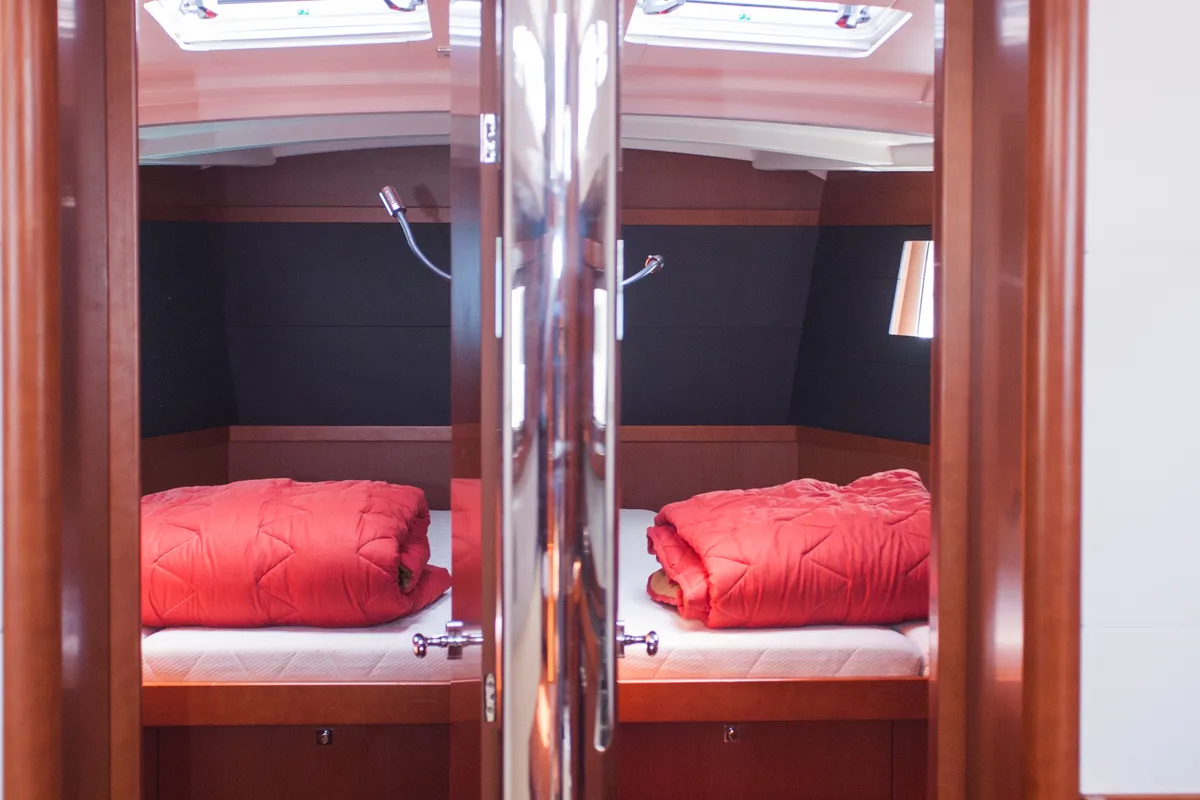 Cabin on Annita, a Beneteau Oceanis 48 sailboat at Municipal Unit of Rhodes, Greece