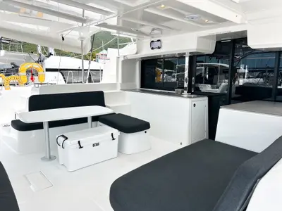 Galley of Rope The Wind, a Lagoon 46 catamaran at Road Town, British Virgin Islands