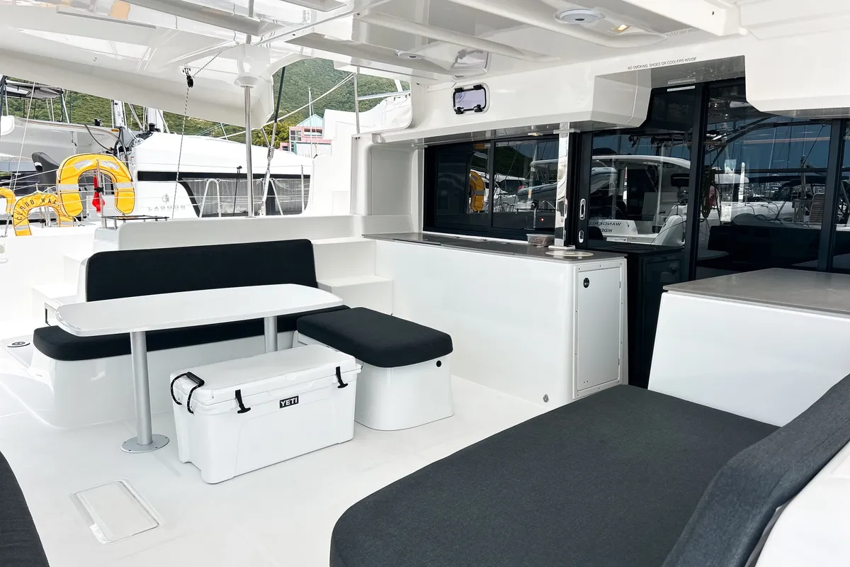 Galley of Rope The Wind, a Lagoon 46 catamaran at Road Town, British Virgin Islands