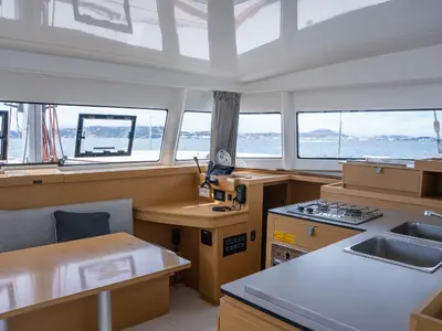 Galley of Rosalu ex Shakti, a Excess 11 catamaran at Toulon, France