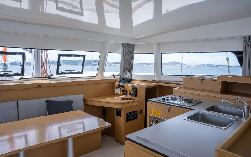 Galley of Rosalu ex Shakti, a Excess 11 catamaran at Toulon, France