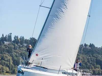Karla, a Jeanneau Sun Odyssey 440 sailboat at Punat, Croatia