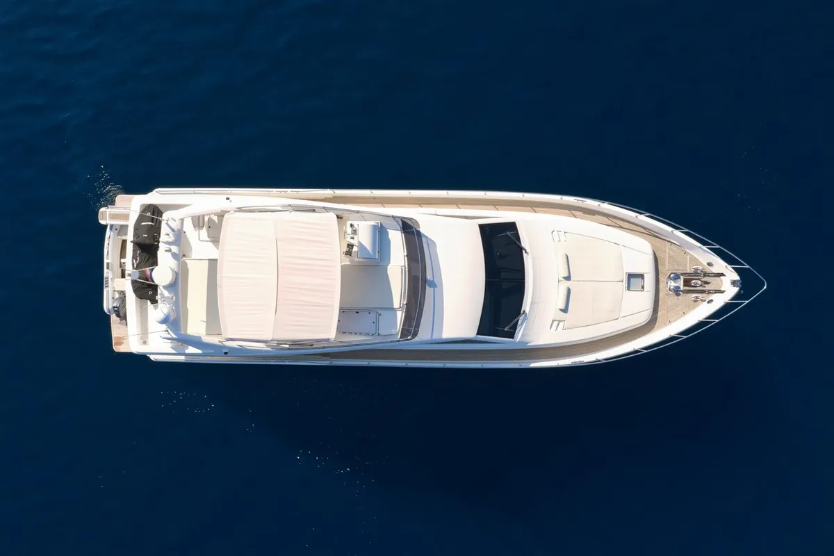 Exterior view of M/Y Dominique, a Ferretti Yachts 681 motor yacht at Split, Croatia