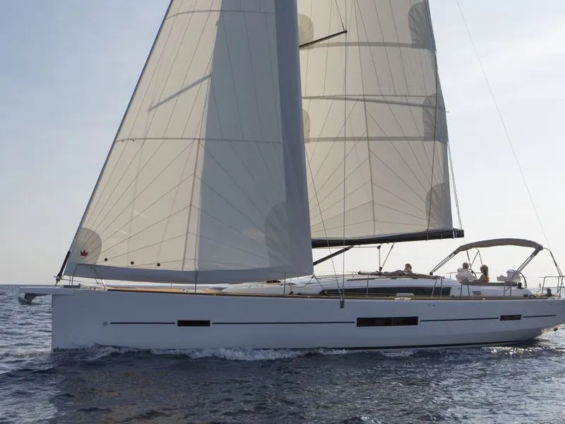 Cabin on Moscow Mule, a Dufour 520 GL sailboat at Milazzo, Italy