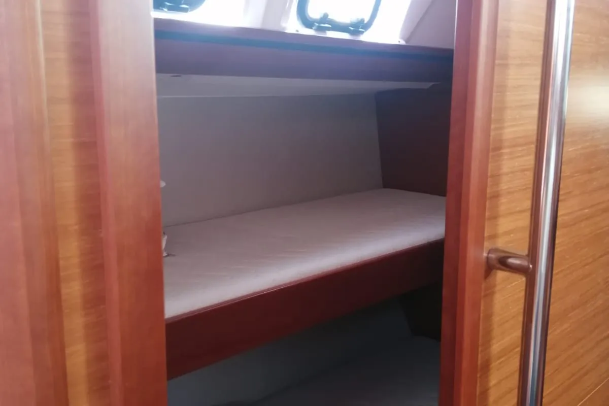 Cabin on Moscow Mule, a Dufour 520 GL sailboat at Milazzo, Italy