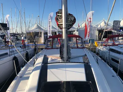 Deck of PRINCESS MIA, a Beneteau Oceanis 46.1 sailboat at Split, Croatia