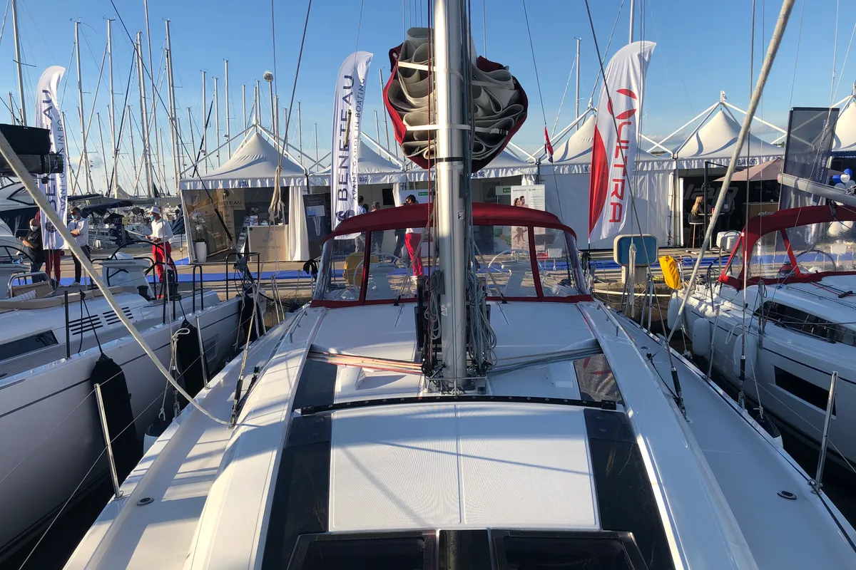 Deck of PRINCESS MIA, a Beneteau Oceanis 46.1 sailboat at Split, Croatia