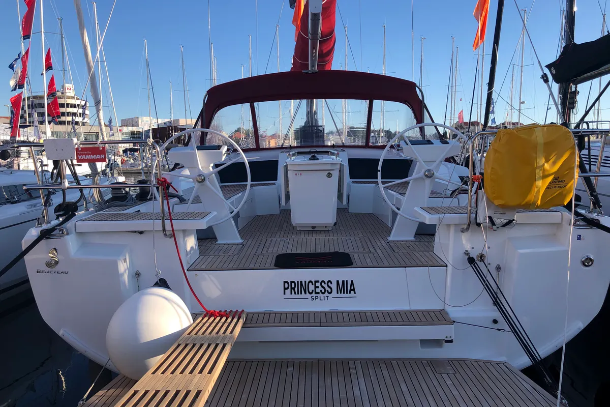 Exterior view of PRINCESS MIA, a Beneteau Oceanis 46.1 sailboat at Split, Croatia